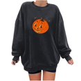 thumbnail image 1 of VEKDONE 2025 Liquidation Halloween Chandails pour Femmes Col Rond Tendance Décontracté Vintage Chandails à Imprimé Citrouille Coupe Ample Chandails à Manches Longues, 1 of 4