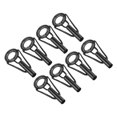 thumbnail image 1 of Unique Bargains Kit de Réparation d'Embout de Canne à Pêche en Acier Inoxydable 3,8 mm, Guide d'Anneau de Perche, Remplacement, Noir, Lot de 8, 1 of 5