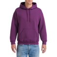 thumbnail image 1 of Gildan Mens Heavy Blend Hooded Sweatshirt, M, Plum, 1 of 1