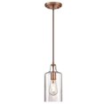 thumbnail image 4 of Westinghouse Lighting 6371500 Mini Suspension avec Verre Texturé Transparent - Cuivre Lavé, 4 of 4