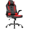 thumbnail image 1 of BestOffice Ergonomic High-Back Gaming Chair, Racing Style Swivel Office Chair with Adjustable Headrest & Lumbar Support, PU Leather, Red, 1 of 6
