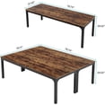 thumbnail image 2 of Tribesigns 13FT Large Conference Table, Modern 6.5FT x 2.3FT Meeting Room Table with Metal Frame, Seats 12-16 People, Rustic Brown, 2 of 5