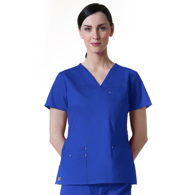 Haut d'Uniforme Uni à Col en V à 3 Poches pour Femmes Blossom par Maevn