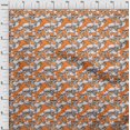 thumbnail image 4 of oneOone Rayon Orange Fabric Skull Sewing Material Print Fabric By The Yard 56 Inch Wide, 4 of 4