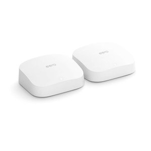 Amazon eero Pro 6 Wi-Fi à mailles 6 système Assemblez rapidement et fiable vitesse gigabit 75+ Couverture jusqu'à 3,500 2 m2 2-pack, 2020 libération