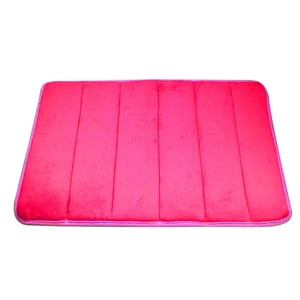 24x15.7 Inch Memory Foam Bath Mat, Coral Fleece Vertical Rugs Carpet Floor Mats, Soft Absorbent Non-Slip Bathroom Mat for Shower Sink Tub