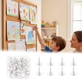 thumbnail image 2 of Kjfeif 50PCS Heavy-Duty MapTacks with Storage Case, Clear Push Pins for Cork Board & Bulletin Board, Classroom Office Daily Stationery, 2 of 8