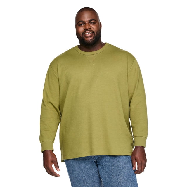 George Big Men's Long-Sleeve Textured T-Shirt