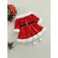 thumbnail image 2 of FOCUSNORM Christmas Kids Girls Sequin Dress, Long Sleeve Off Shoulder Rhinestone Dress, 2 of 8