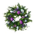 thumbnail image 4 of GUOOL Round Easter Wreath with Pastel Eggs Front Door Spring Pendant Artificial Flower F, 4 of 9