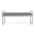 thumbnail image 4 of Gansett Reception Waiting Room 2-Seat Bench / Silver Steel / Light Gray, 4 of 5