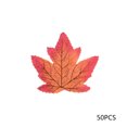 thumbnail image 1 of 50pcs Fabric Autumn Maple Leaves - Fall/Halloween Classroom Decoration, Reusable Seasonal Table Scatter, 1 of 6