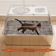 thumbnail image 3 of Litter à litière pour chats en acier inoxydable ci-joint avec couvercle, bac à litière métallique à grands côtés hauts, bac à litière recouverte de métal avec cuillère,, 3 of 7