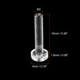 thumbnail image 2 of Unique Bargains M2x10mm Plastic Phillips Bolts PC Pan Head Machine Screws Transparent 50 Pack, 2 of 5