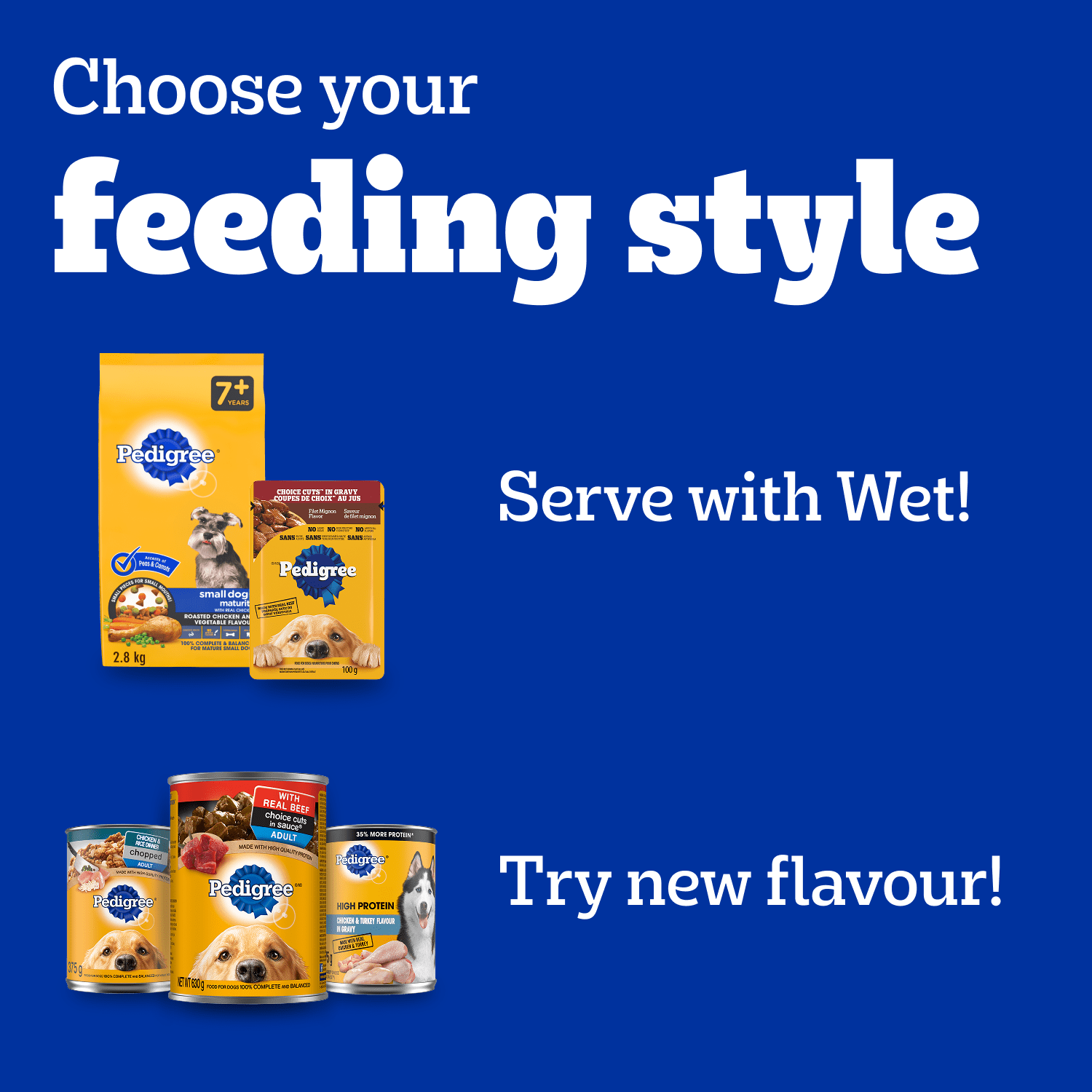 PEDIGREE Chopped Chicken and Rice & Beef Adult Wet Dog Food 9kg