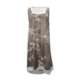 thumbnail image 4 of Robe en Denim pour Femmes Mode Femmes Décontractée à Imprimé Floral Ample Faux Deux Pièces Robe en Denim, 4 of 6