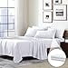 thumbnail image 3 of Swift Home Collection de Literie de Luxe, Ensembles de Draps 4 Pcs en Microfibre Brossée Ultra Douce, Extrêmement Durables - Ajustement Facile - Résistant aux Plis - (Inclut 1 Taie d'Oreiller Bonus), Lit Simple, Blanc, 3 of 4