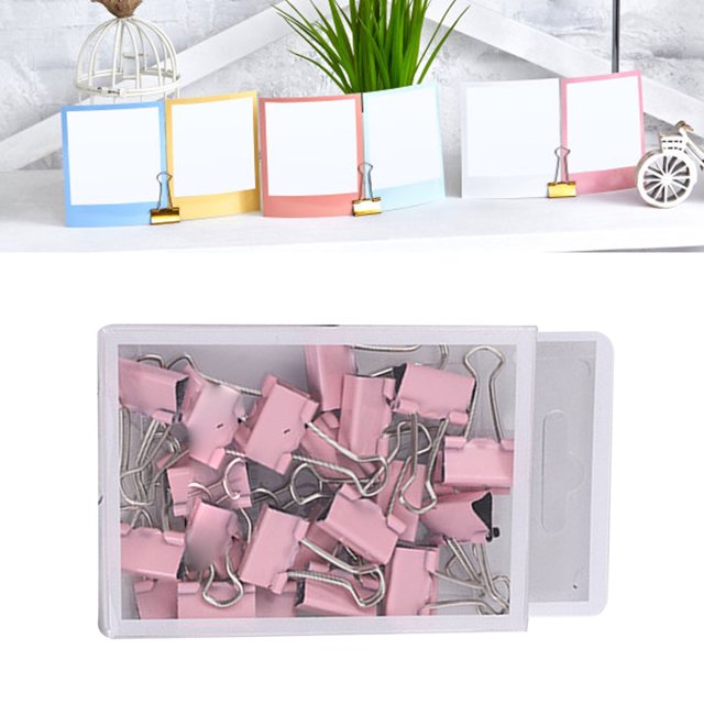 25pcs Pinces à Liant en Métal, Contient Solidement des Documents, des Clips de Bureau Polyvalents, Durables et Fiables