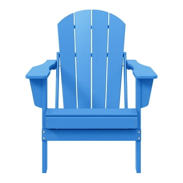 WestinTrends Chaise Adirondack Pliante en Polyéthylène HDPE Classique pour Patio Extérieur Malibu, Bleu Pacifique