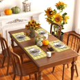 thumbnail image 4 of Set of 4 Linen Watercolor Yellow Buffalo Check Placemats - 12x18" Farmhouse Easter Spring Home Table Decor, 4 of 6