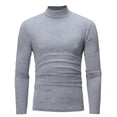 thumbnail image 1 of CEHVOM Chemise de Base Ajustée Extensible Unie à Col Mi-Haut à Manches Longues pour Homme Vente, 1 of 6
