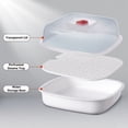 thumbnail image 4 of Microwave Oven Steamer for Quick Meals Stackable Vegetable Steamer with Lid Micro Cookware Heating Bowl for Kitchen Cooking Dish Lunch, 4 of 8