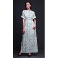 thumbnail image 3 of Bimba Rayon Geometric Shibori Printed Womens Long MaxiDressGown With Side Slit-Small, 3 of 6