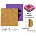 thumbnail image 4 of Inkdotpot Set of 6 Drink Coasters DecorativeNon,SlipCork Base4-inch Square PrintedCoastersEasy Clean- Travel, 4 of 8