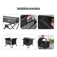 thumbnail image 4 of Large Aluminum Alloy Folding Camping Table with Hanging Oxford Cloth Storage Pocket, Lightweight Portable Design for Outdoor Use, Includes Carry Bag for Easy Transport & Storage, Black Finish (Table, 4 of 6