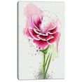 thumbnail image 2 of Fleur Aquarelle Rose Dessinée à la Main - Impression d'Art Floral sur Toile, 2 of 4