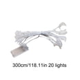 thumbnail image 3 of Eoozwa 40 LED Star & Moon Fairy Lights, Battery Operated String Lights with Remote Control for Bedroom Wall Camping Tent Decor, 236-Inch Waterproof for Independence Day Patriotic Decorations, 3 of 5