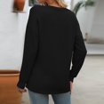 thumbnail image 4 of WEAIXIMIUNG T-Shirts pour Femmes Longueur Longue Tuniques pour Femmes Coupe Ample Manches Longues Chemises Rayées Hauts à Col Rond, 4 of 6