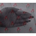 thumbnail image 4 of oneOone Viscose Chiffon Fabric Leaves & Floral Block Printed Fabric 1 Yard 42 Inch Wide, 4 of 5