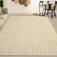 thumbnail image 1 of Garvee 8'x10' Modern Plaid Area Rug Abstract Rugs for Living Room, Washable Rug Non-Slip Low Pile Accent Carpet for Bedroom Home Office, Yellow, 1 of 8