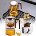 thumbnail image 2 of Storage Containers 2 Water Separation Glass Teapot With Wooden Handle Witchcraft Themed Tea Pot Clear Glass Infuser and Strainer for Precise Water Separation, 2 of 4