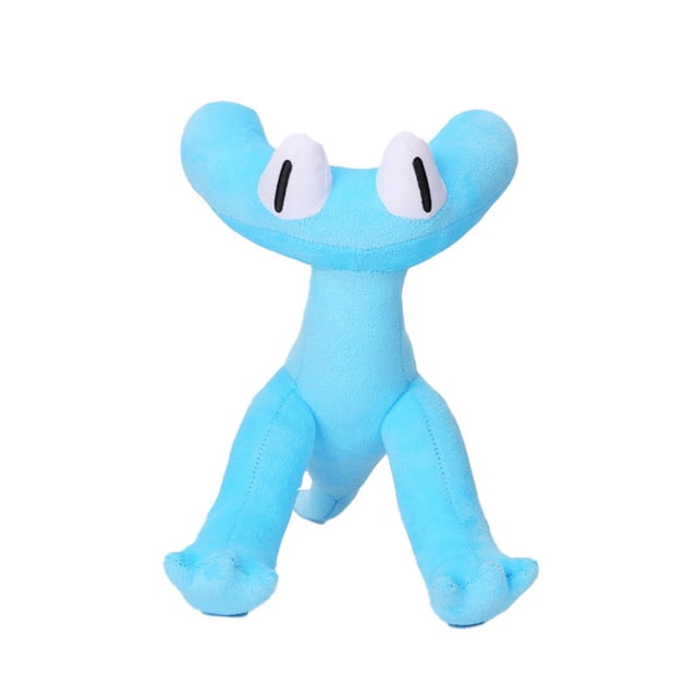 Rainbow Friends - Plush - Rainbow Friends Blue - Plush (Cyan)-25cm. A cyan-colored plush toy representing the Blue character from Rainbow Friends, featuring a soft texture, large white eyes with black pupils, and a playful design. The plush measures 25 cm in height and is suitable for children and collectors. Positioned against a plain white background.