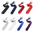 thumbnail image 2 of Cravate Étroite Rétro pour Hommes et Garçons Cravate Fine Cravate Pratique pour Mariage Fête Boîte de Nuit Mariée Robe Noire, 2 of 9