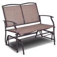 thumbnail image 1 of Gymax Causeuse de Patio à Glissière Banc Berçant Double Chaise avec Accoudoirs Cour Arrière Extérieur, 1 of 6