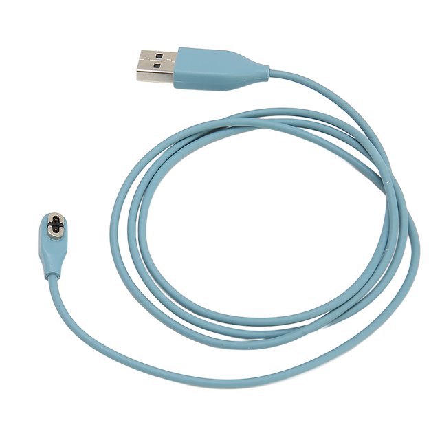 Headset Charging Cable, TPE Fast Charging Earphone Charging Cable Durable Anti Interference For Daily Black,Blue