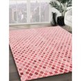 thumbnail image 3 of Ahgly Tapis d'Intérieur Lavable en Machine Carré Transitionnel Rose Clair, 6 Pieds Carré, 3 of 7