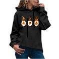 thumbnail image 1 of Jienlioq Hauts d'Halloween pour Femmes Mode Féminine Chemisier à Manches Longues Imprimé Col Rond Hauts Décontractés Chandail en Molleton, 1 of 2