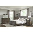 thumbnail image 1 of Ensemble de Chambre Traditionnel 4 Pcs Lit Grand Table de Chevet Commode Miroir Mobilier de Chambre de Luxe Formel, 1 of 7