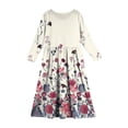 thumbnail image 3 of Teen Girls Tiered Maxi Dress, Solid Color Layered Ruffle Dress with Pockets, Bohemian Style for Party, Photo Shoot, and Holiday. 110Beige, 3 of 4