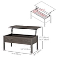 thumbnail image 3 of HOMCOM Table Basse Moderne de 39 Pouces à Plateau Relevable avec Compartiment de Rangement Caché, 3 of 10