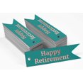 thumbnail image 2 of Inkdotpot Real Rose Gold Foil Happy Retirement Tags Favor Hang Paper Tags 50 Pieces, 2 of 6