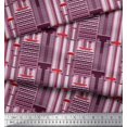 thumbnail image 2 of Soimoi Velvet Fabric Buildings Architectural Fabric Prints by Yard 58 Inch Wide, 2 of 5