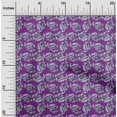 thumbnail image 1 of oneOone Viscose Chiffon Fabric Leaves & Floral Block Printed Fabric 1 Yard 42 Inch Wide, 1 of 4