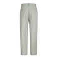 thumbnail image 3 of hotojiny Mens Dress Pants Lightweight Button Loose Fit Pleated Slacks Summer Linen Solid Color Beach Yoga Trousers with Pockets, 3 of 5