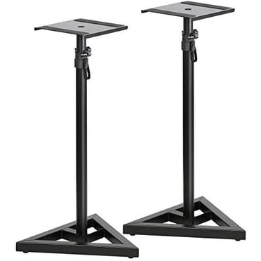 Duramex (TM) Supports de Haut-Parleurs Améliorés à Hauteur Réglable, Supports de Plancher Deux en un, Base Robuste et Tube Extensible avec Capacité de 44 Lb par Support, Réglage de Hauteur de 27 Pouces-43 Pouces
