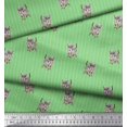 thumbnail image 3 of Soimoi Rayon Fabric Stripe & Cat Animal Decor Fabric Printed Yard 56 Inch Wide, 3 of 3